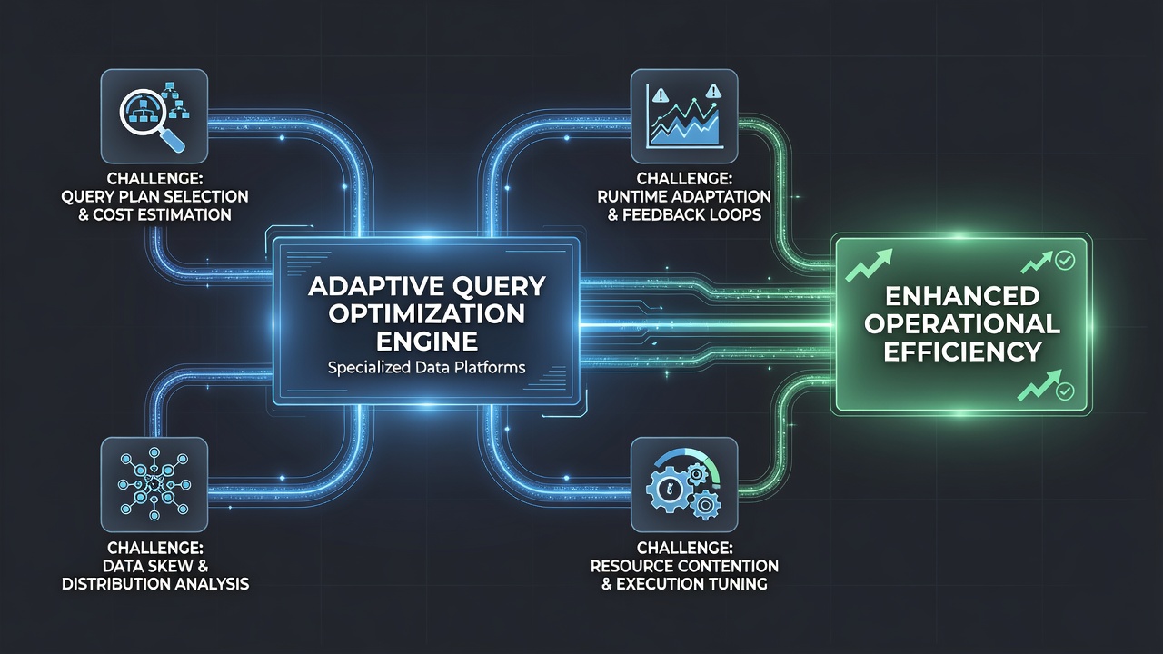 Technical team reviewing query execution logs on multiple monitors in a data operations center